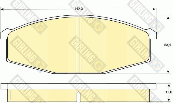 Girling 6107479 - Bremžu uzliku kompl., Disku bremzes www.autospares.lv