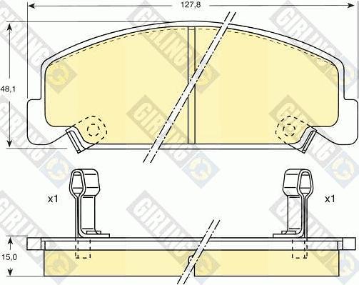 Girling 6107649 - Brake Pad Set, disc brake www.autospares.lv