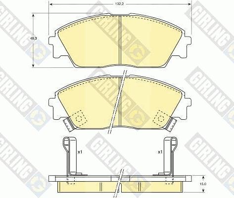 Girling 6107639 - Brake Pad Set, disc brake www.autospares.lv