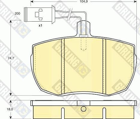 Girling 6107896 - Bremžu uzliku kompl., Disku bremzes www.autospares.lv