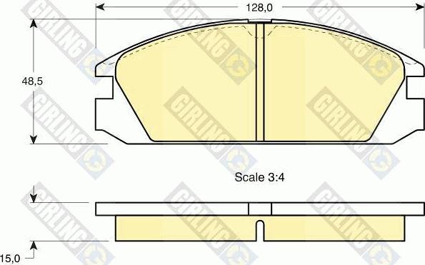 Girling 6107849 - Тормозные колодки, дисковые, комплект www.autospares.lv