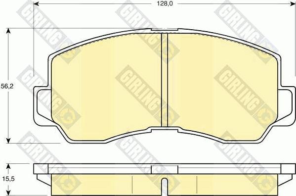 Girling 6107859 - Тормозные колодки, дисковые, комплект www.autospares.lv