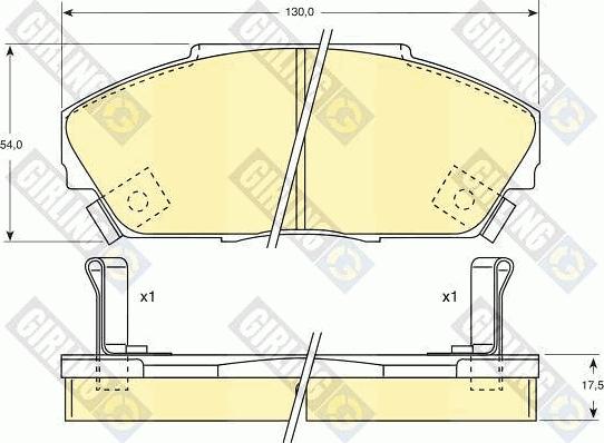 Girling 6107339 - Тормозные колодки, дисковые, комплект www.autospares.lv