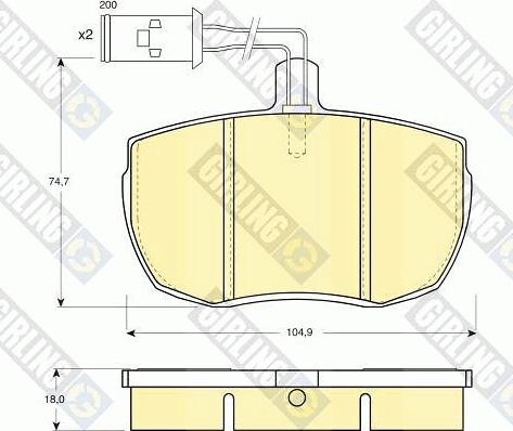 Girling 6107796 - Тормозные колодки, дисковые, комплект www.autospares.lv