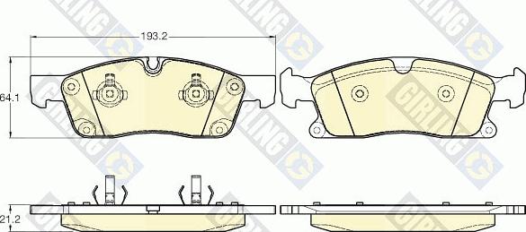 Girling 6119462 - Bremžu uzliku kompl., Disku bremzes autospares.lv