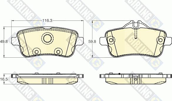 Girling 6119471 - Bremžu uzliku kompl., Disku bremzes autospares.lv