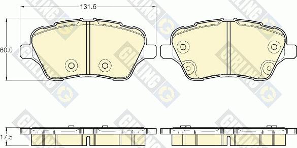 Girling 6119593 - Bremžu uzliku kompl., Disku bremzes autospares.lv