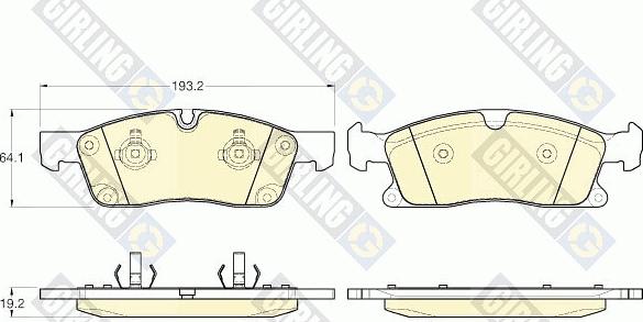 Girling 6119552 - Bremžu uzliku kompl., Disku bremzes autospares.lv