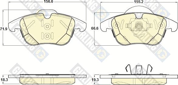 DJ Parts BP2940 - Brake Pad Set, disc brake www.autospares.lv