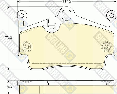 Girling 6119616 - Тормозные колодки, дисковые, комплект www.autospares.lv