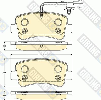 Girling 6119031 - Bremžu uzliku kompl., Disku bremzes autospares.lv