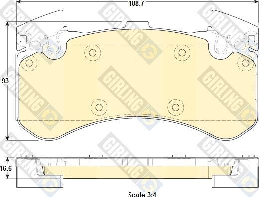 Girling 6119119 - Bremžu uzliku kompl., Disku bremzes www.autospares.lv