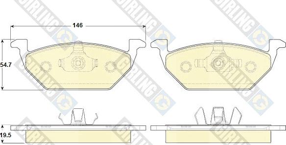 Girling 6119842 - Brake Pad Set, disc brake www.autospares.lv