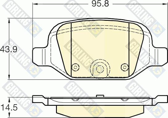 Girling 6119811 - Bremžu uzliku kompl., Disku bremzes www.autospares.lv