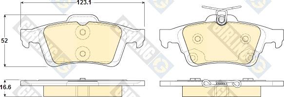 Girling 6119382 - Тормозные колодки, дисковые, комплект www.autospares.lv