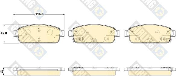 Girling 6119272 - Bremžu uzliku kompl., Disku bremzes www.autospares.lv