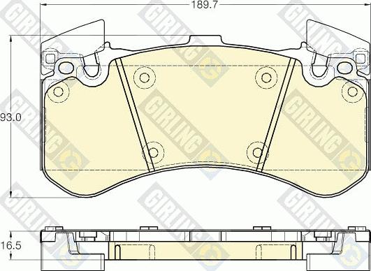 Girling 6119762 - Bremžu uzliku kompl., Disku bremzes www.autospares.lv