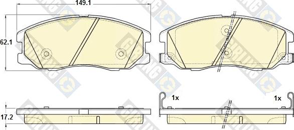 Girling 6119785 - Bremžu uzliku kompl., Disku bremzes www.autospares.lv