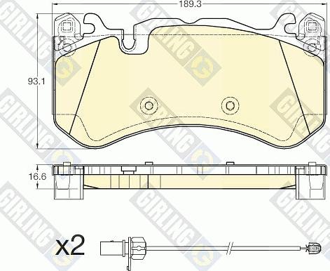 Girling 6119776 - Bremžu uzliku kompl., Disku bremzes www.autospares.lv