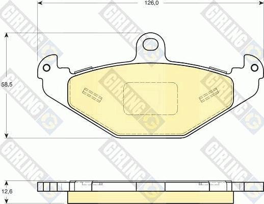 Girling 6114949 - Bremžu uzliku kompl., Disku bremzes autospares.lv