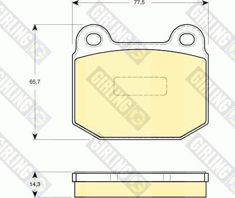 Girling 6114932 - Brake Pad Set, disc brake www.autospares.lv