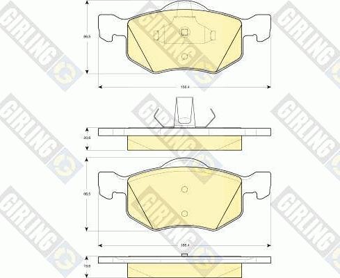 Girling 6114972 - Bremžu uzliku kompl., Disku bremzes autospares.lv