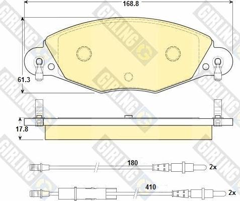 Girling 6114494 - Bremžu uzliku kompl., Disku bremzes autospares.lv