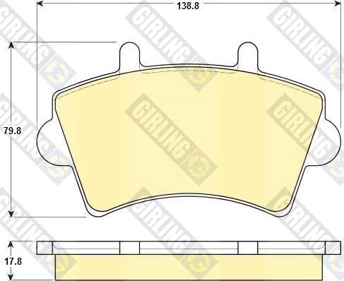 Girling 6114424 - Bremžu uzliku kompl., Disku bremzes autospares.lv