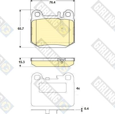 Girling 6114572 - Тормозные колодки, дисковые, комплект www.autospares.lv