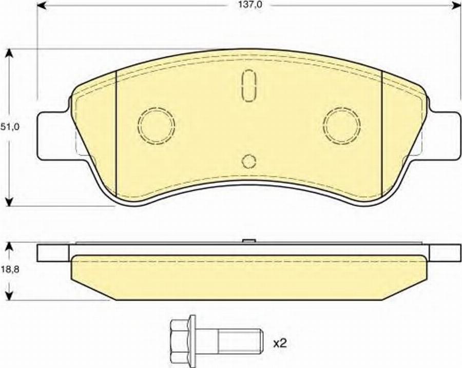 Girling 6114644 - Тормозные колодки, дисковые, комплект www.autospares.lv