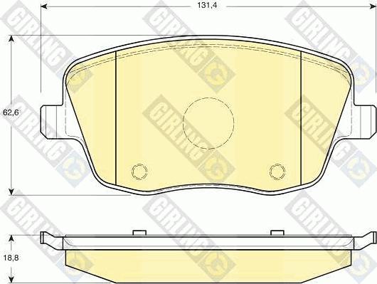 Girling 6114141 - Bremžu uzliku kompl., Disku bremzes autospares.lv