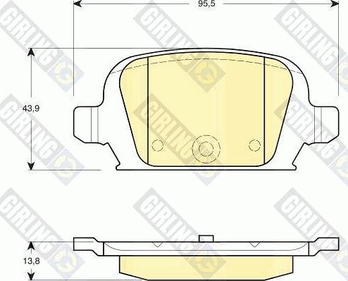 Girling 6114121 - Bremžu uzliku kompl., Disku bremzes autospares.lv