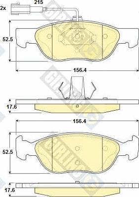 Girling 6114862 - Bremžu uzliku kompl., Disku bremzes autospares.lv