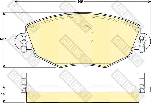 Girling 6114344 - Bremžu uzliku kompl., Disku bremzes autospares.lv