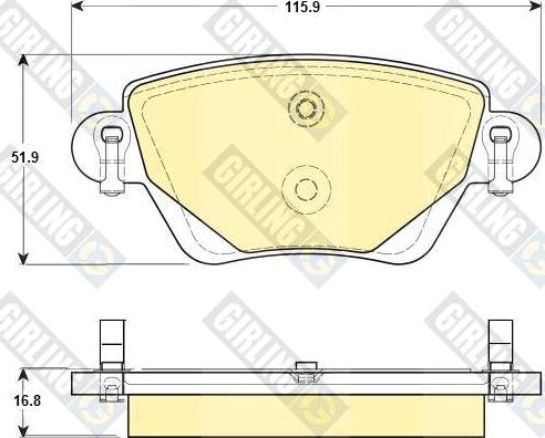 Girling 6114354 - Brake Pad Set, disc brake www.autospares.lv