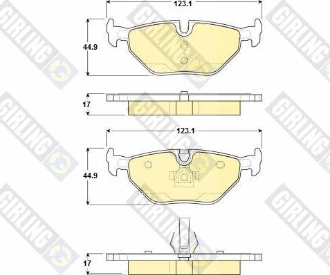 Girling 6114302 - Brake Pad Set, disc brake www.autospares.lv