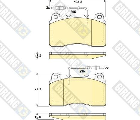 Girling 6114319 - Bremžu uzliku kompl., Disku bremzes www.autospares.lv