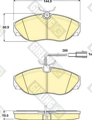 Girling 6114251 - Brake Pad Set, disc brake www.autospares.lv