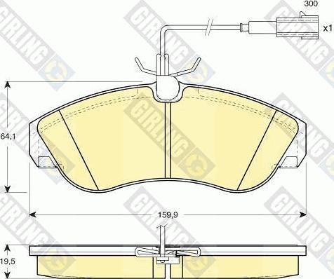 Girling 6114261 - Brake Pad Set, disc brake www.autospares.lv