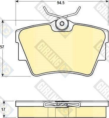 Girling 6114791 - Brake Pad Set, disc brake www.autospares.lv