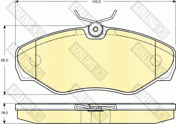 Girling 6114781 - Bremžu uzliku kompl., Disku bremzes autospares.lv