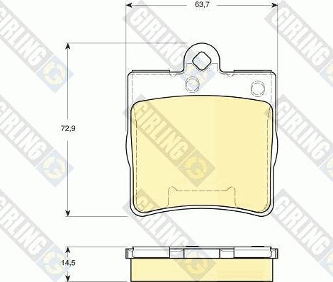 Girling 6115452 - Bremžu uzliku kompl., Disku bremzes www.autospares.lv