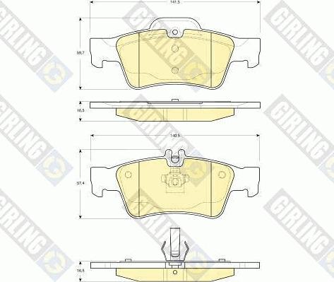 Girling 6115462 - Тормозные колодки, дисковые, комплект www.autospares.lv