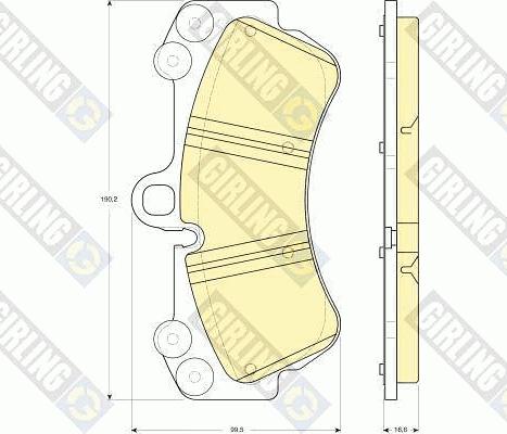 Girling 6115479 - Bremžu uzliku kompl., Disku bremzes www.autospares.lv