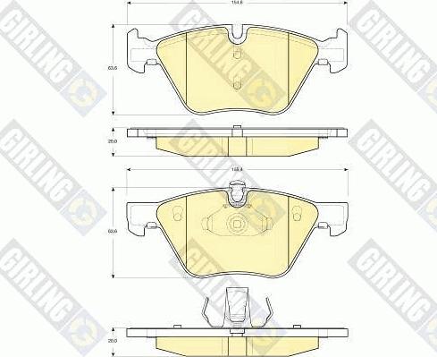 Girling 6115592 - Bremžu uzliku kompl., Disku bremzes autospares.lv