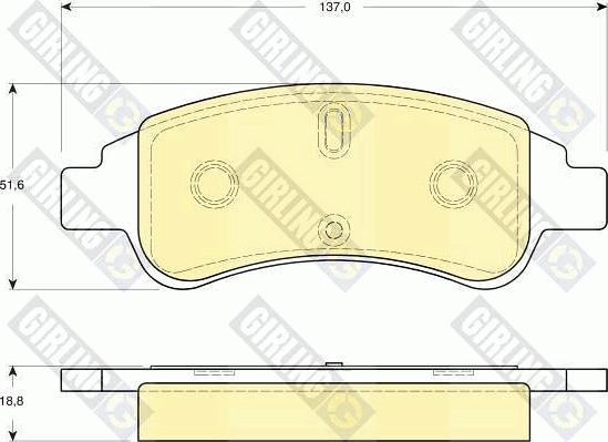 Girling 6115634 - Тормозные колодки, дисковые, комплект www.autospares.lv