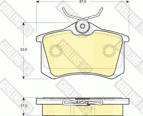 Girling 6115041 - Brake Pad Set, disc brake www.autospares.lv