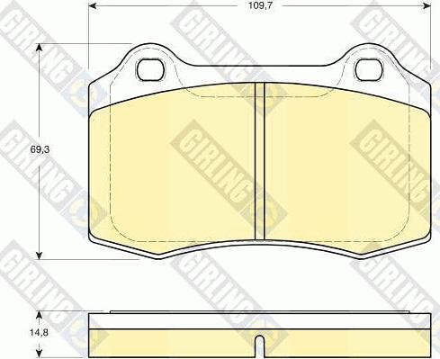 Girling 6115139 - Bremžu uzliku kompl., Disku bremzes autospares.lv