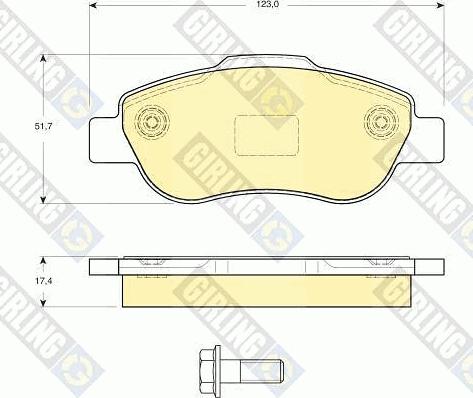 Girling 6115894 - Brake Pad Set, disc brake www.autospares.lv