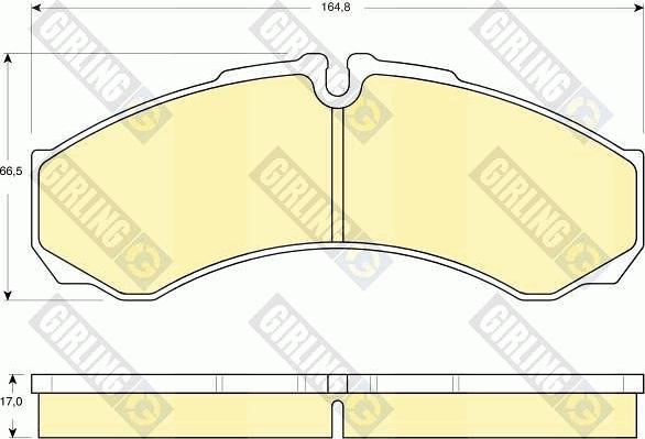 Girling 6115349 - Bremžu uzliku kompl., Disku bremzes www.autospares.lv